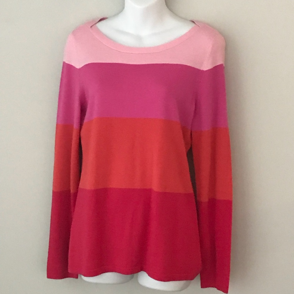 Banana Republic Color Block boatneck Sweater Med